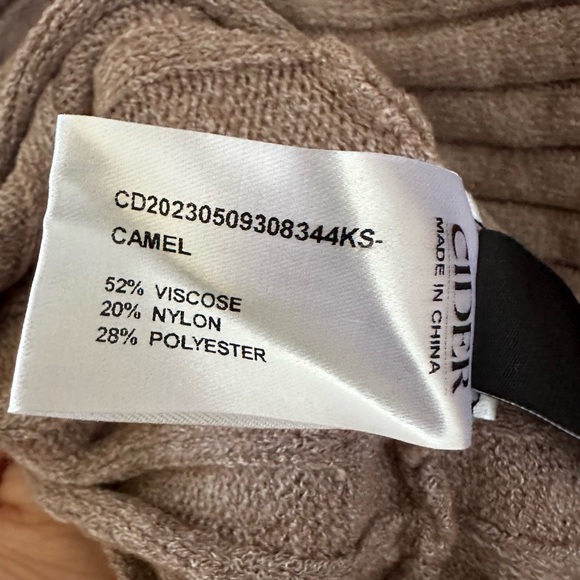 NWT Cider • Asymmetrical Tan Sweater - Picture 7 of 10